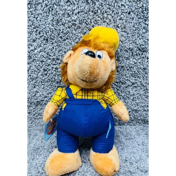 1989 Berenstain Papa Bear Plush Stuffed Animal Toy W/ Tag 15.5" Vtg Ace Novelty - Picture 8 of 8
